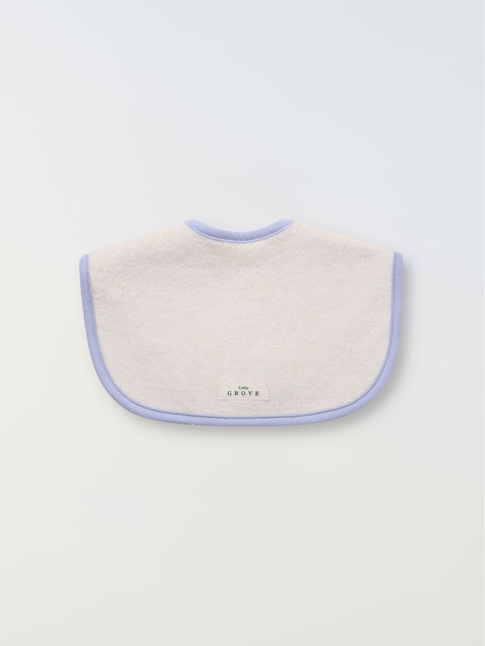 Organic round bib - Light blue