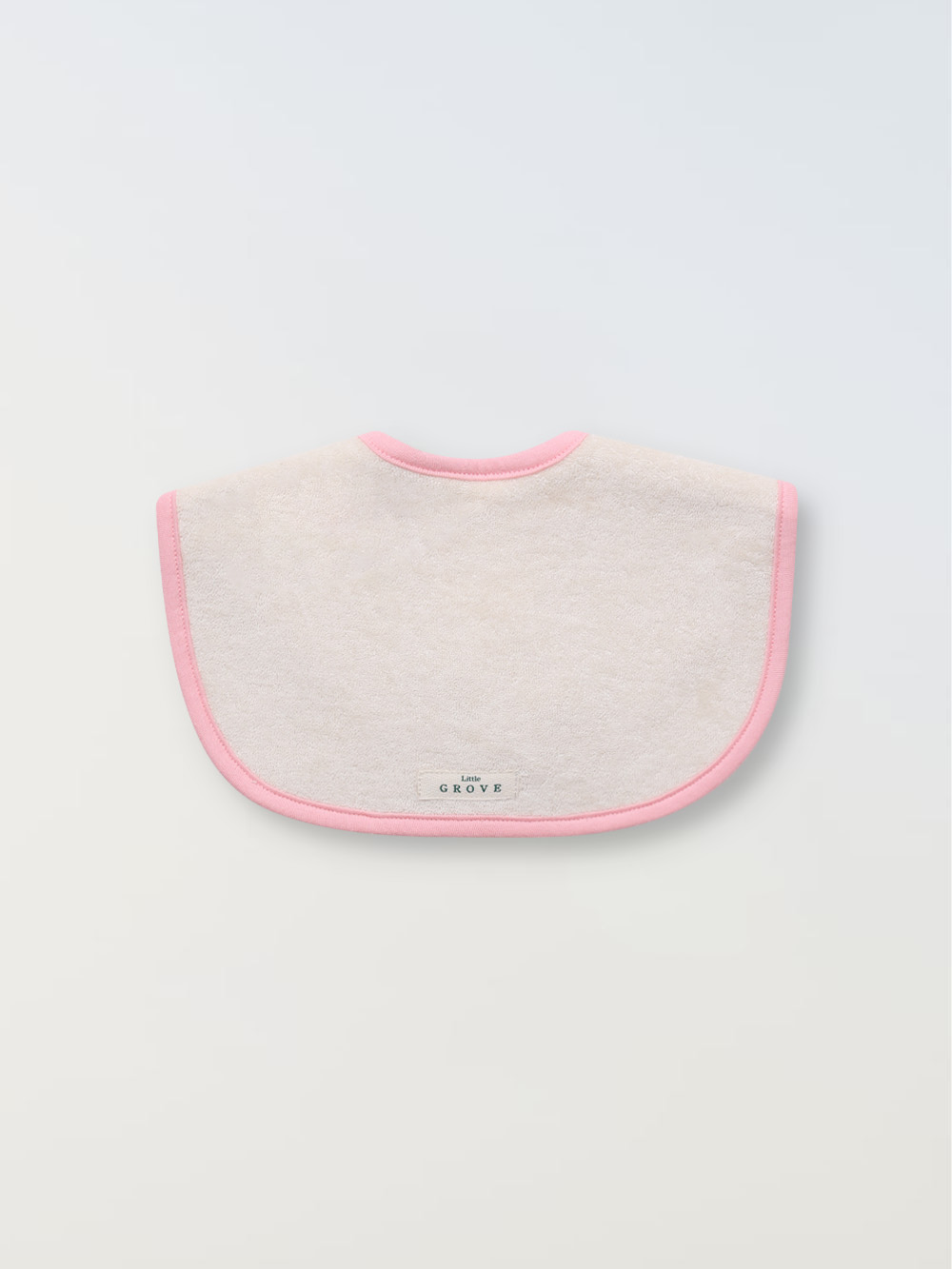 Organic round bib - Bubblegum pink