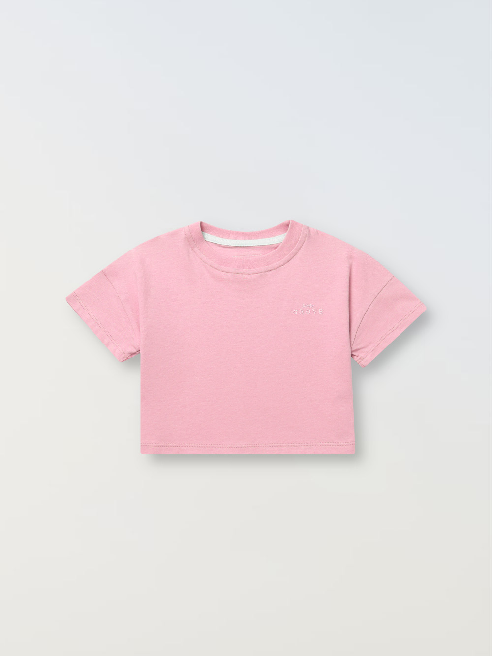 Organic cotton logo tee -Bubblegum pink
