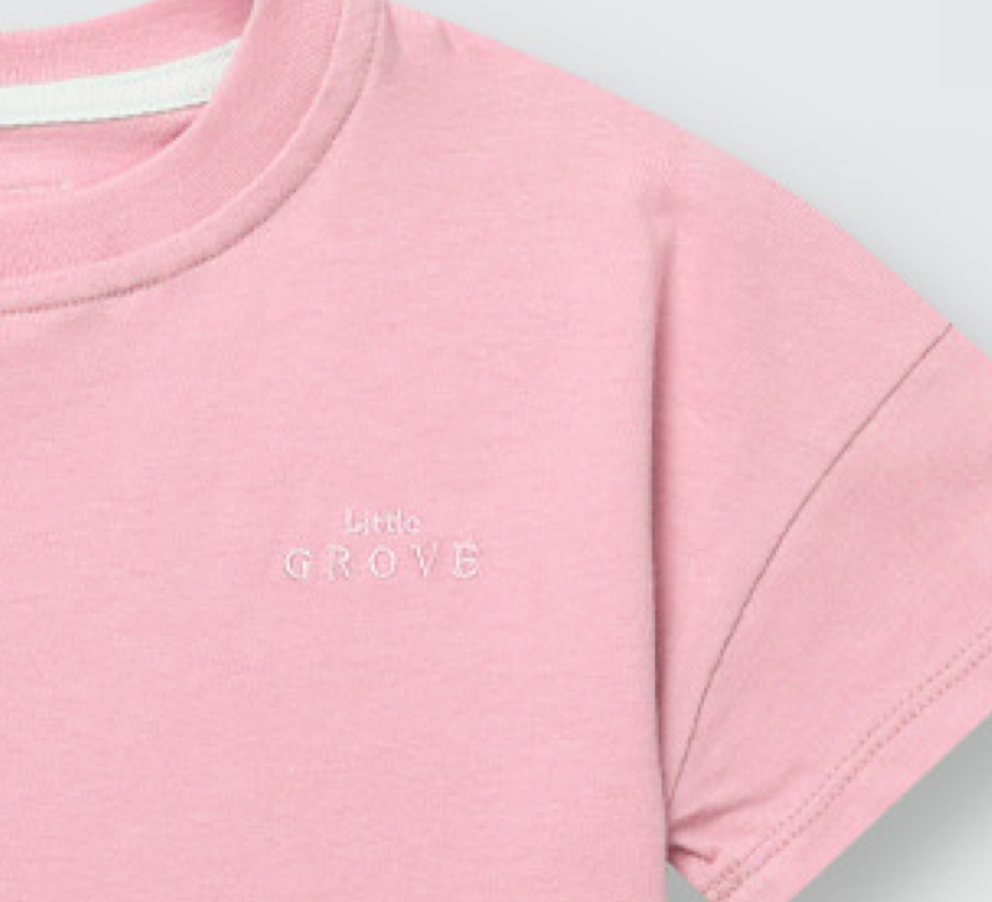 Organic cotton logo tee -Bubblegum pink