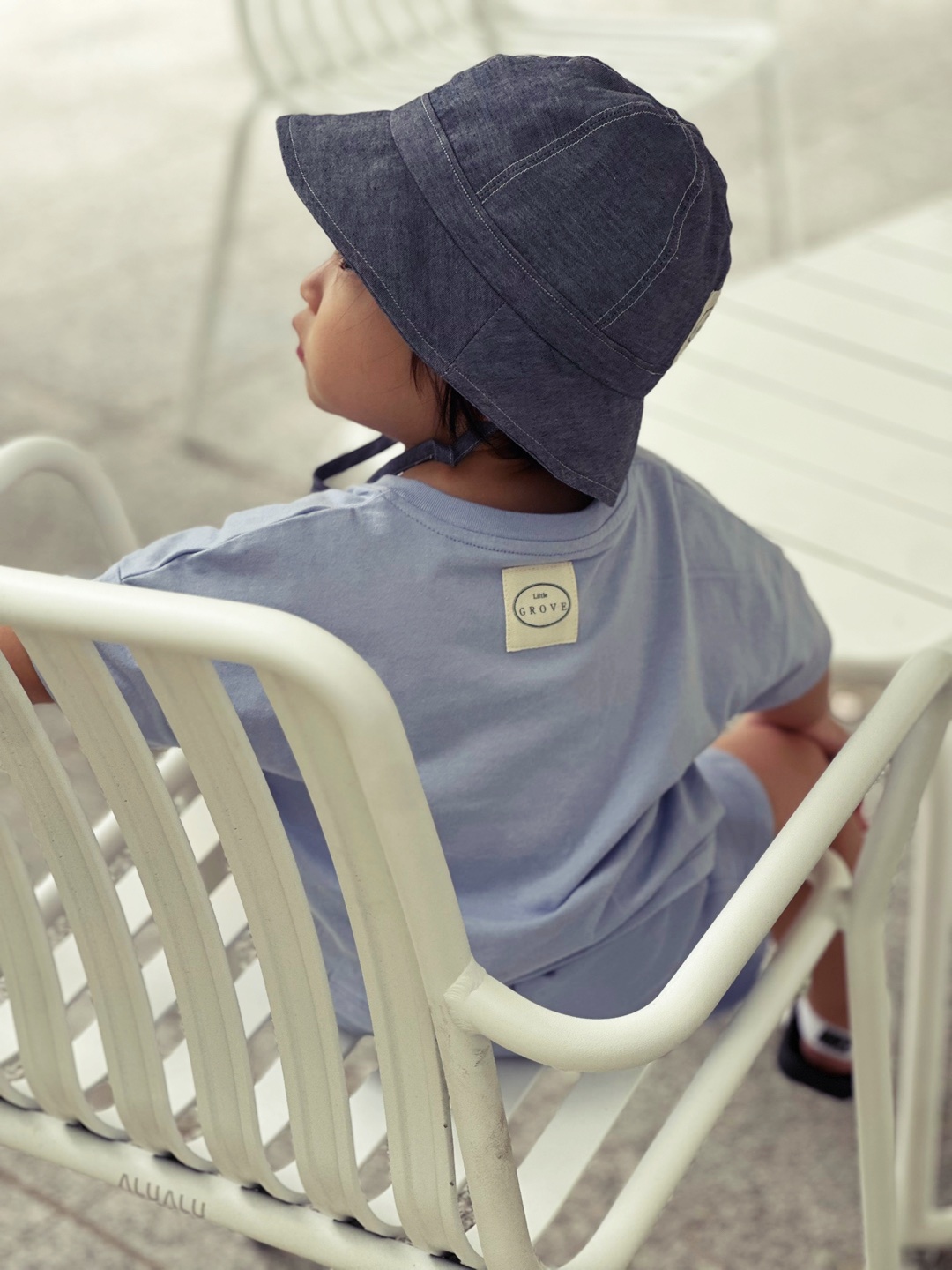 The sun hat - Melange denim