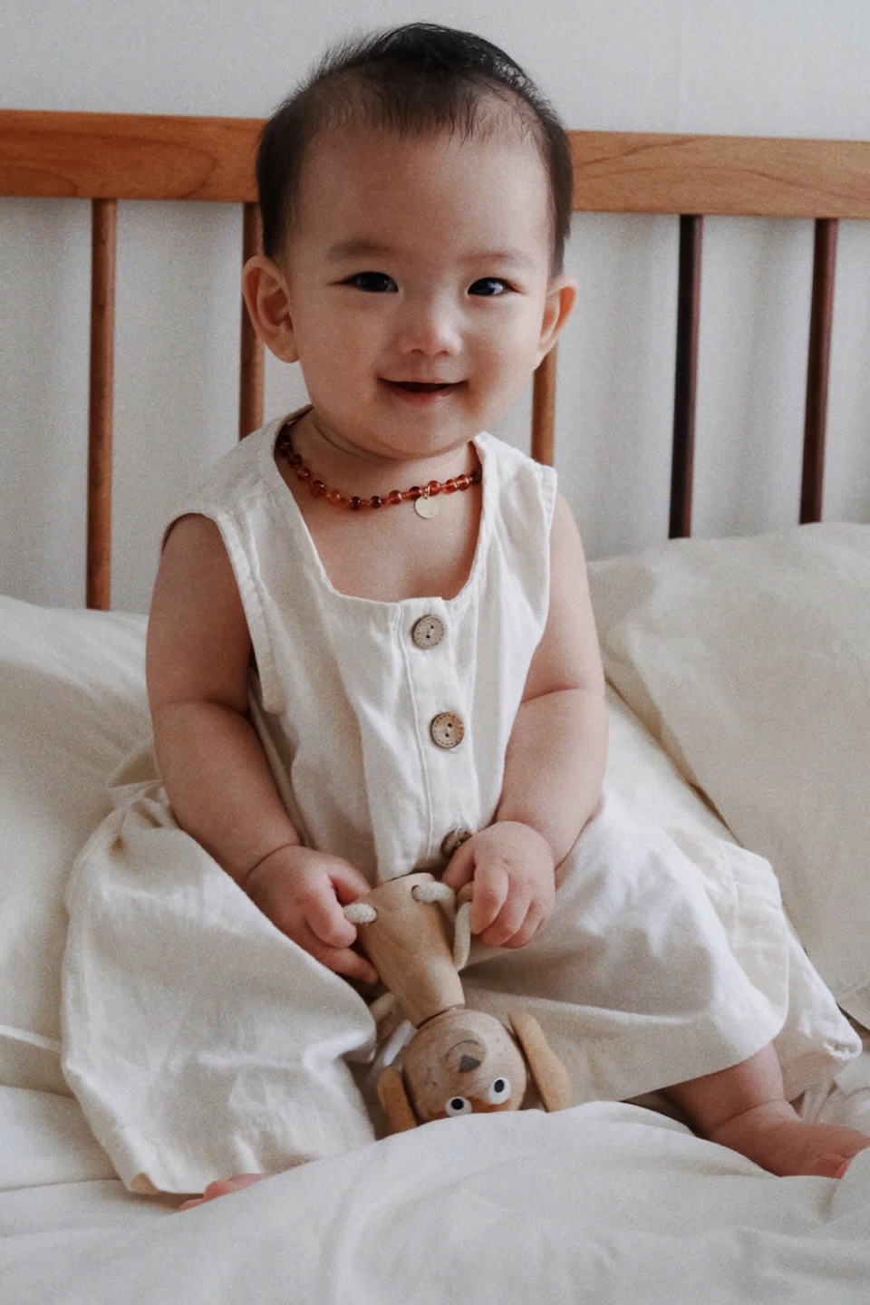 Organic cotton play romper - Natural
