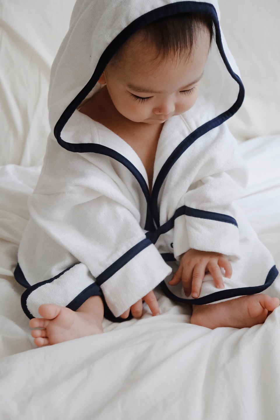 Bamboo robe - Navy