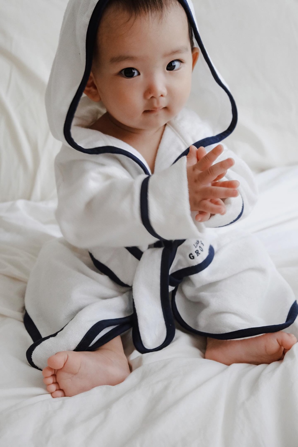 Bamboo robe - Navy