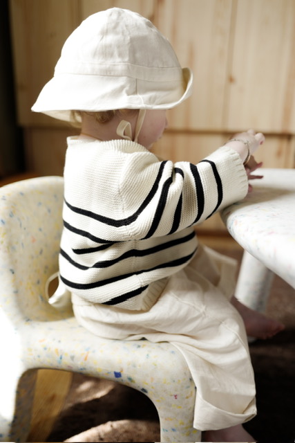 Martin stripe sweater - cream/black