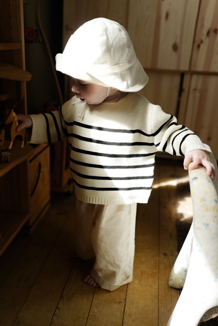 Martin stripe sweater - cream/black