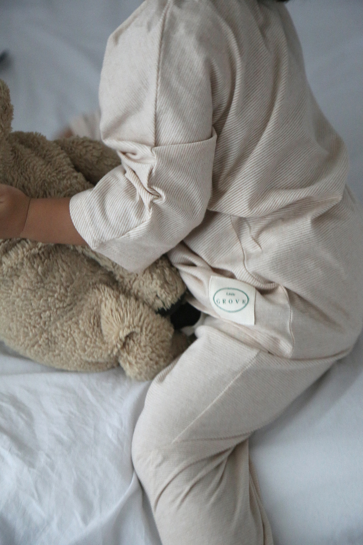 Daisy Shirring set up - Sand stripe