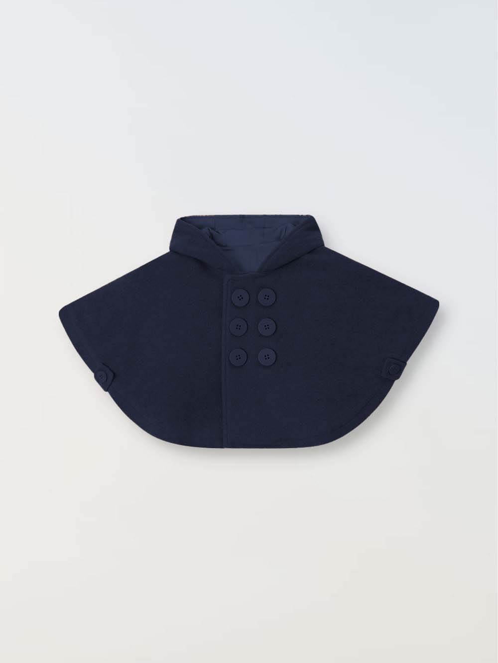 Wool cape coat - navy