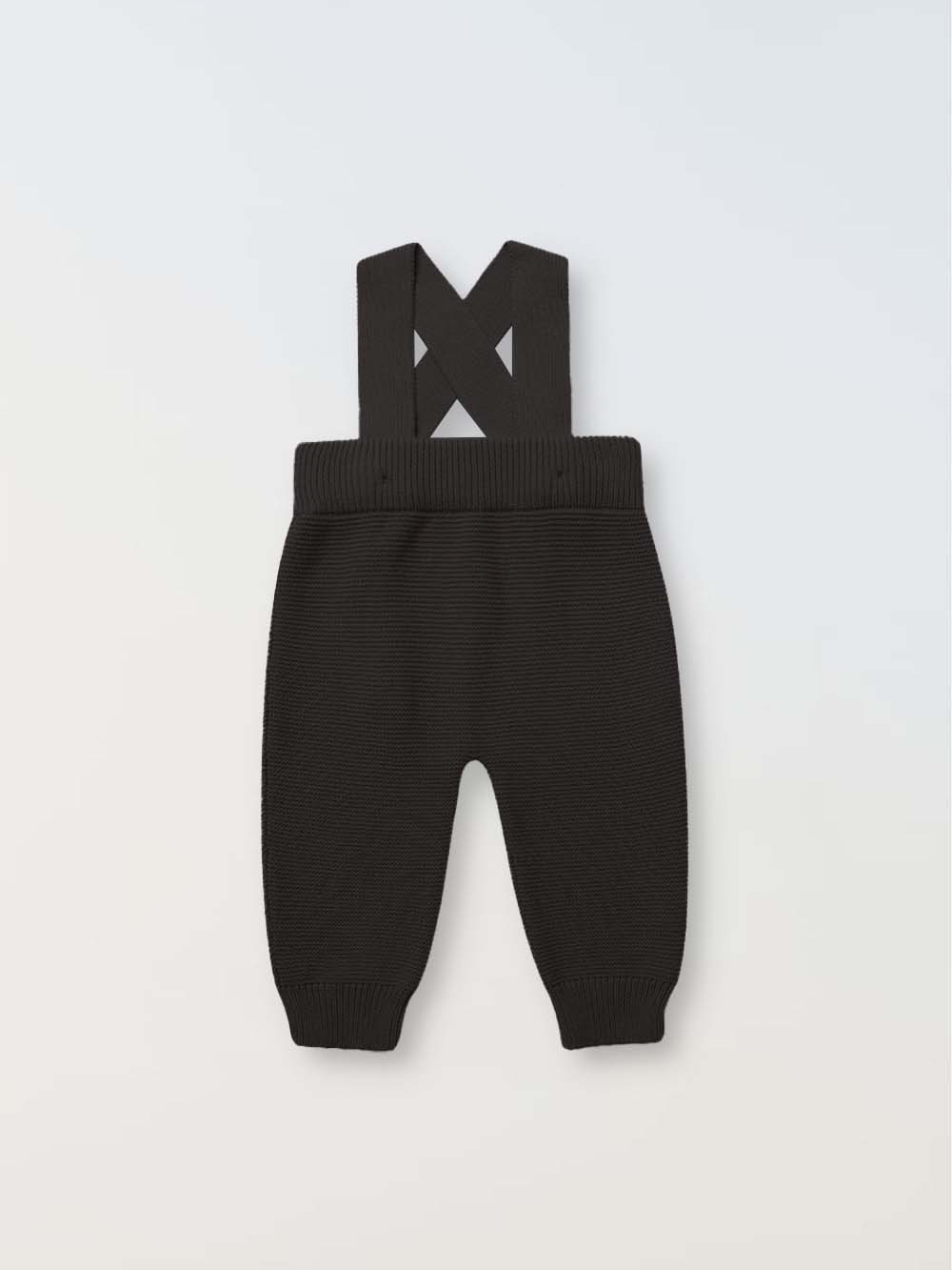 hailey knit dungarees - black