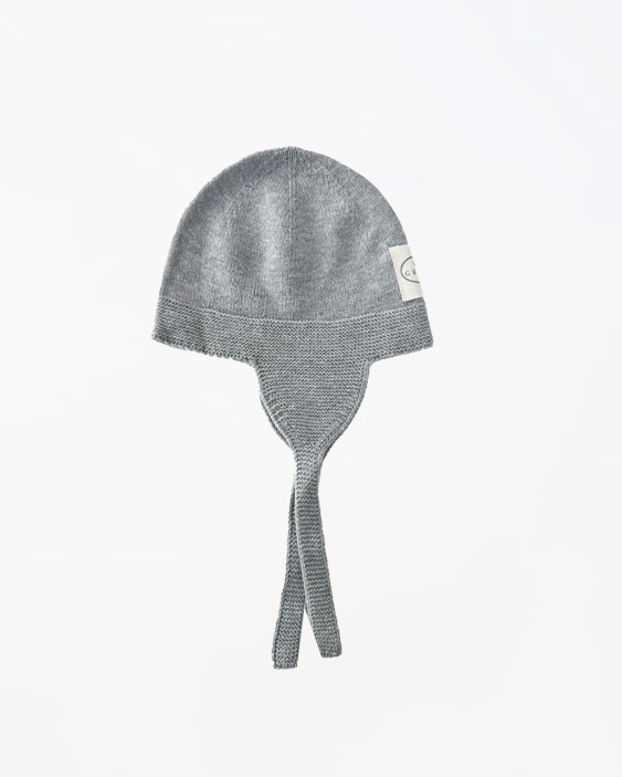 Chestnut Ear Flap Hat - melange cream