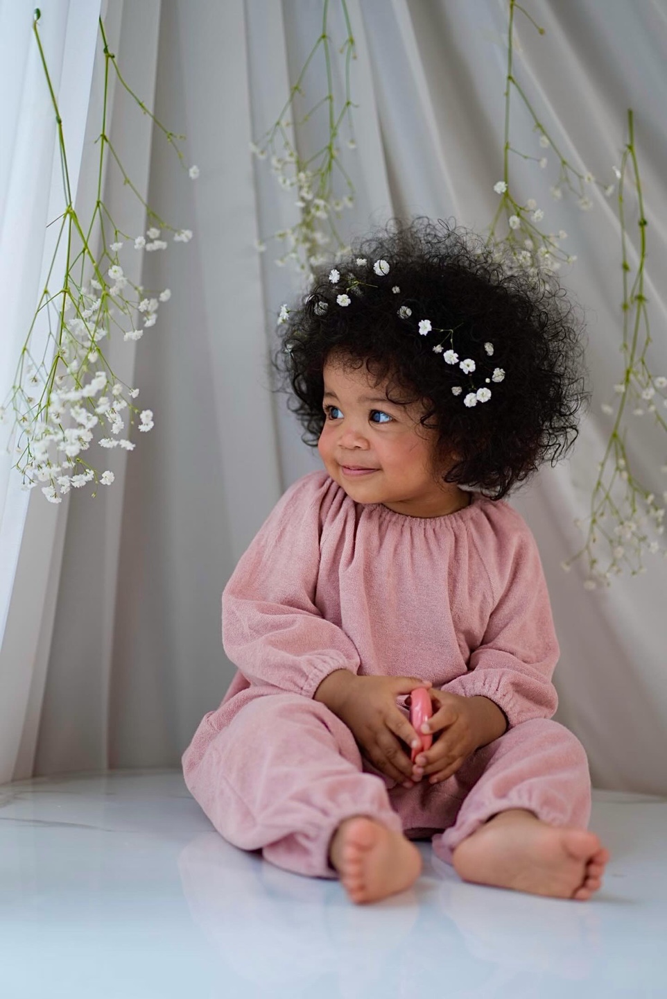 Olivia shirring jumpsuit - Mauve
