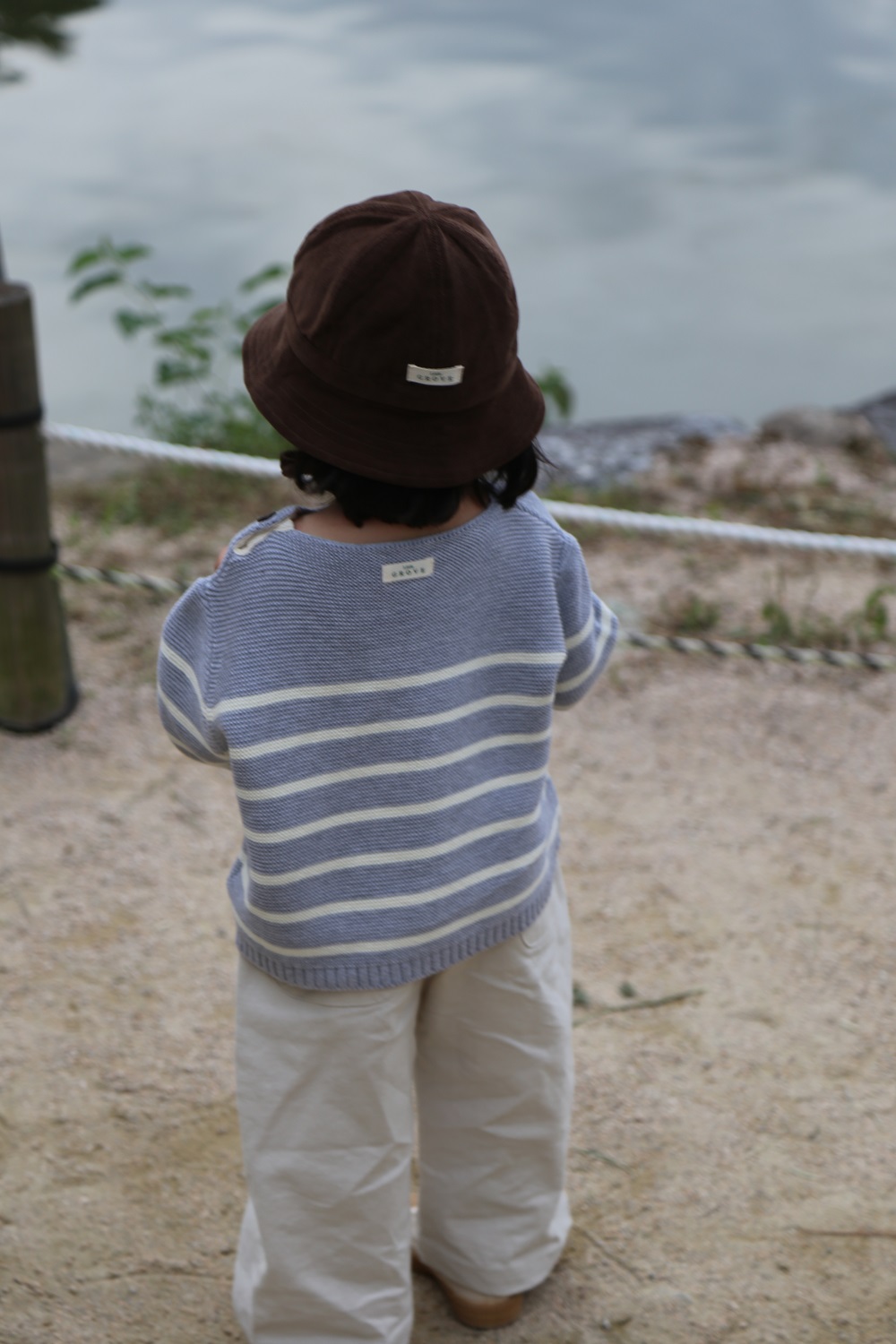 Martin stripe sweater - grey/cream