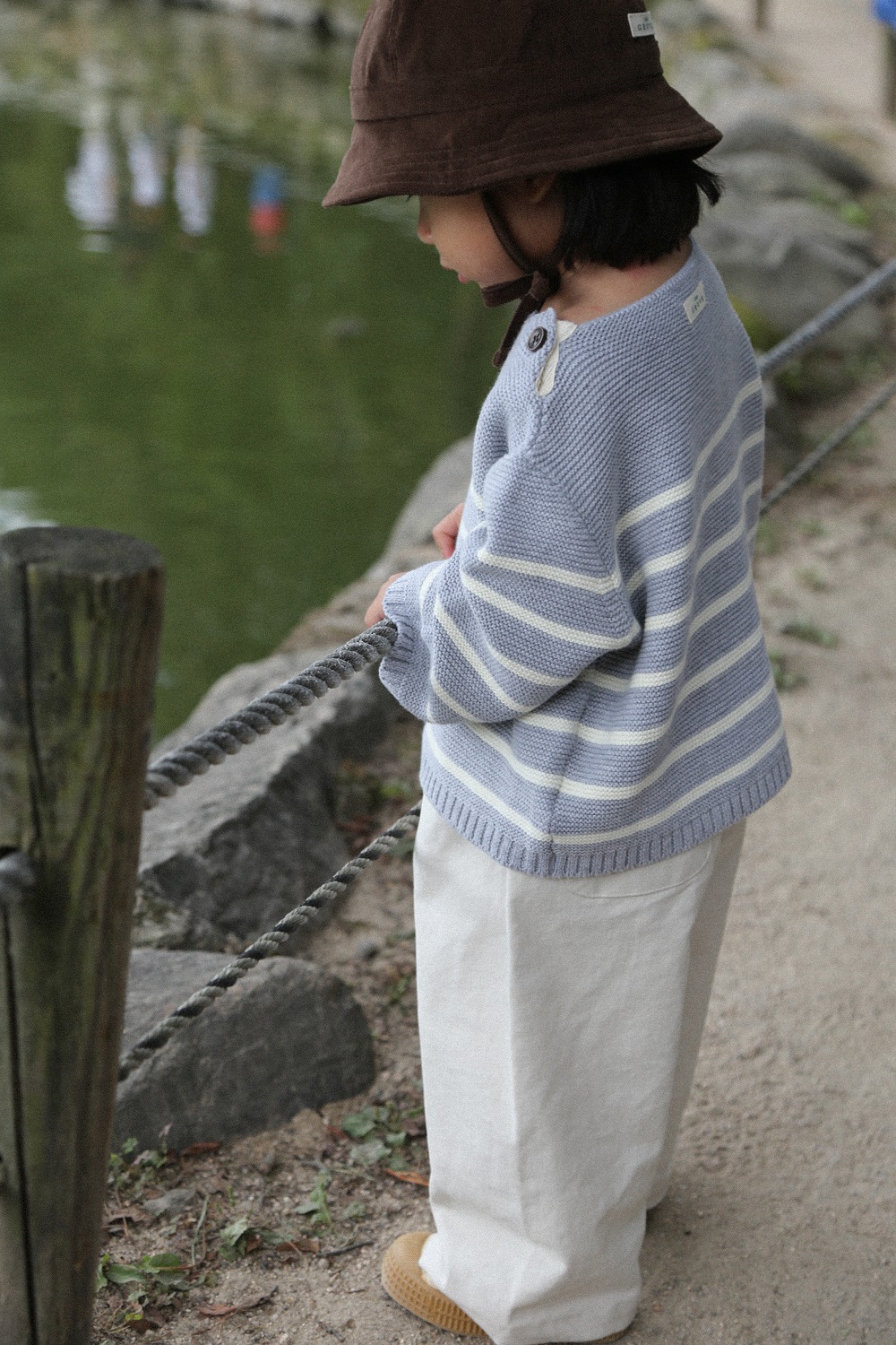 Martin stripe sweater - grey/cream