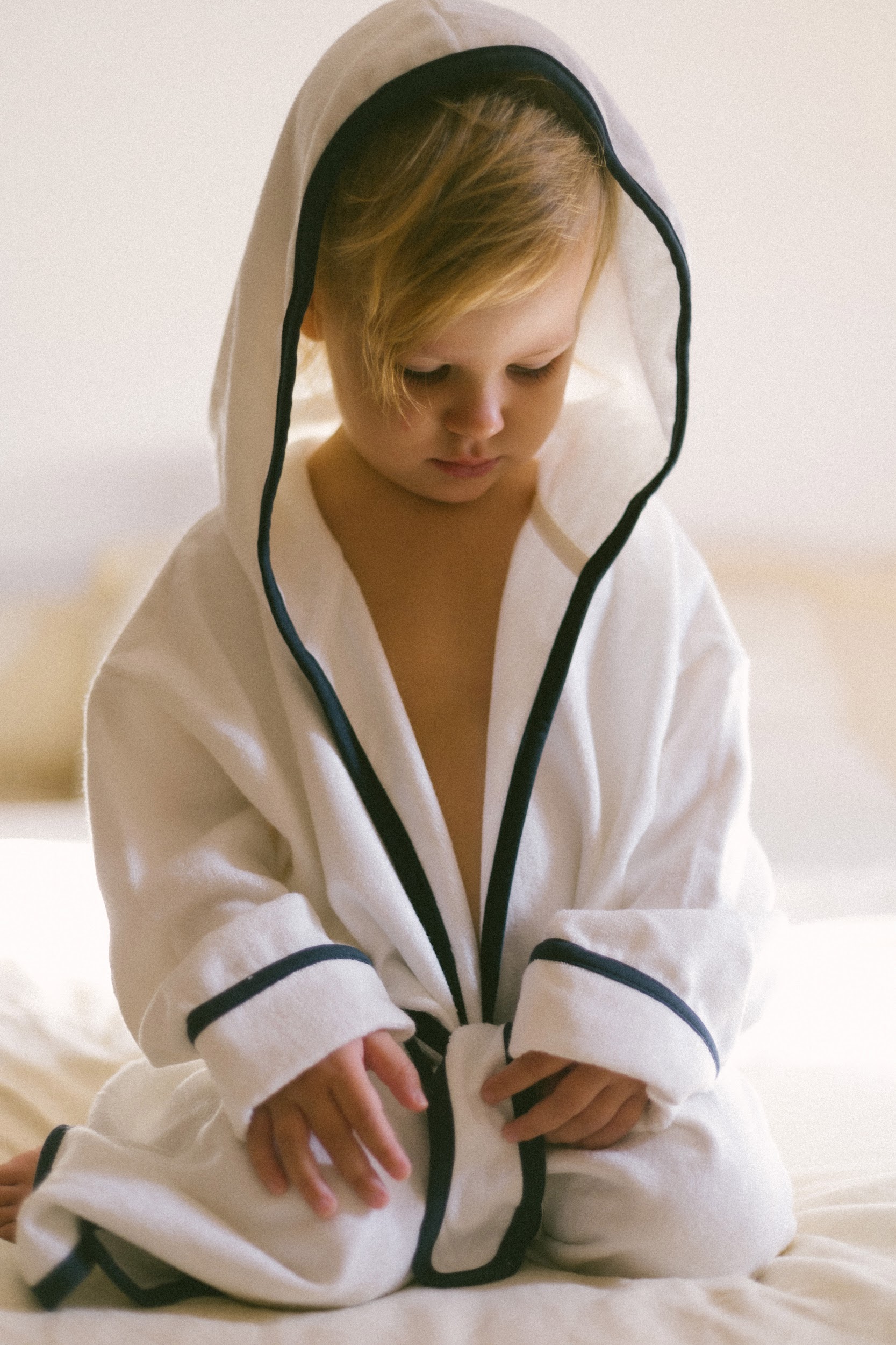 Bamboo robe - Navy