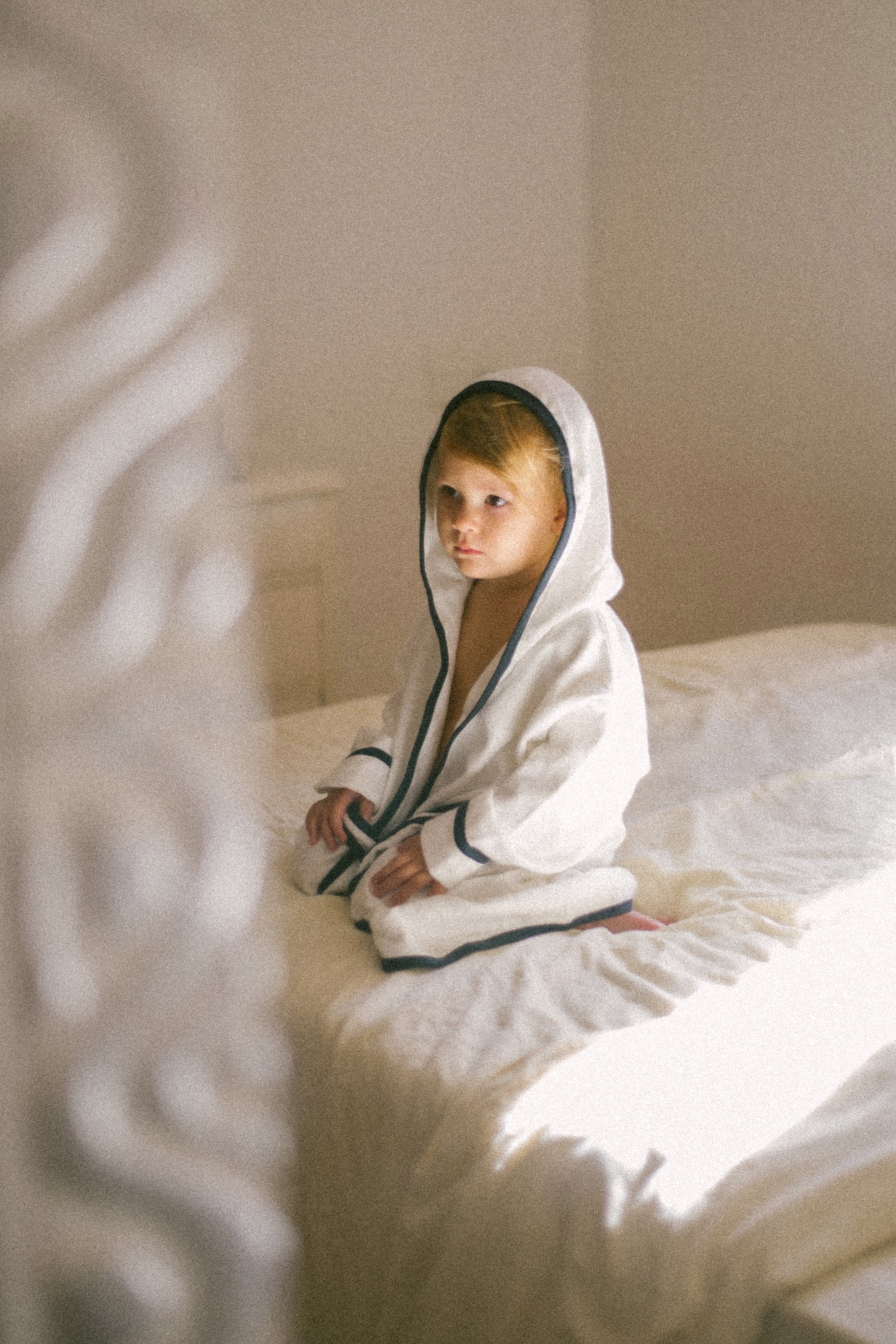 Bamboo robe - Navy