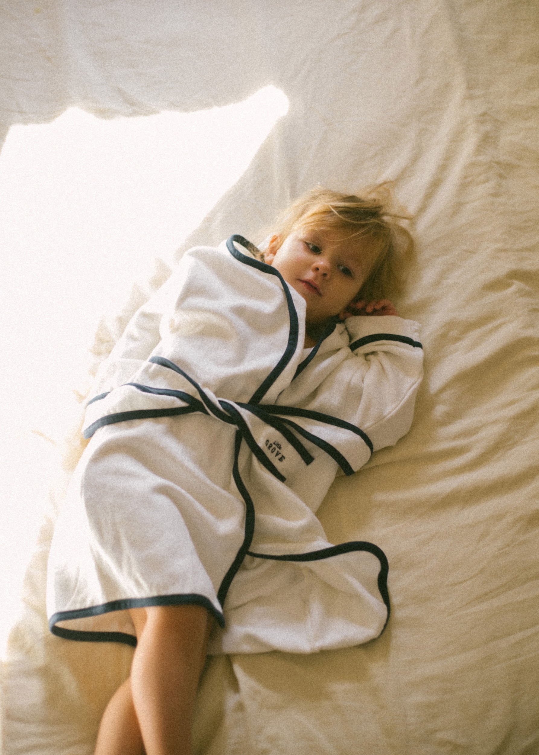 Bamboo robe - Navy