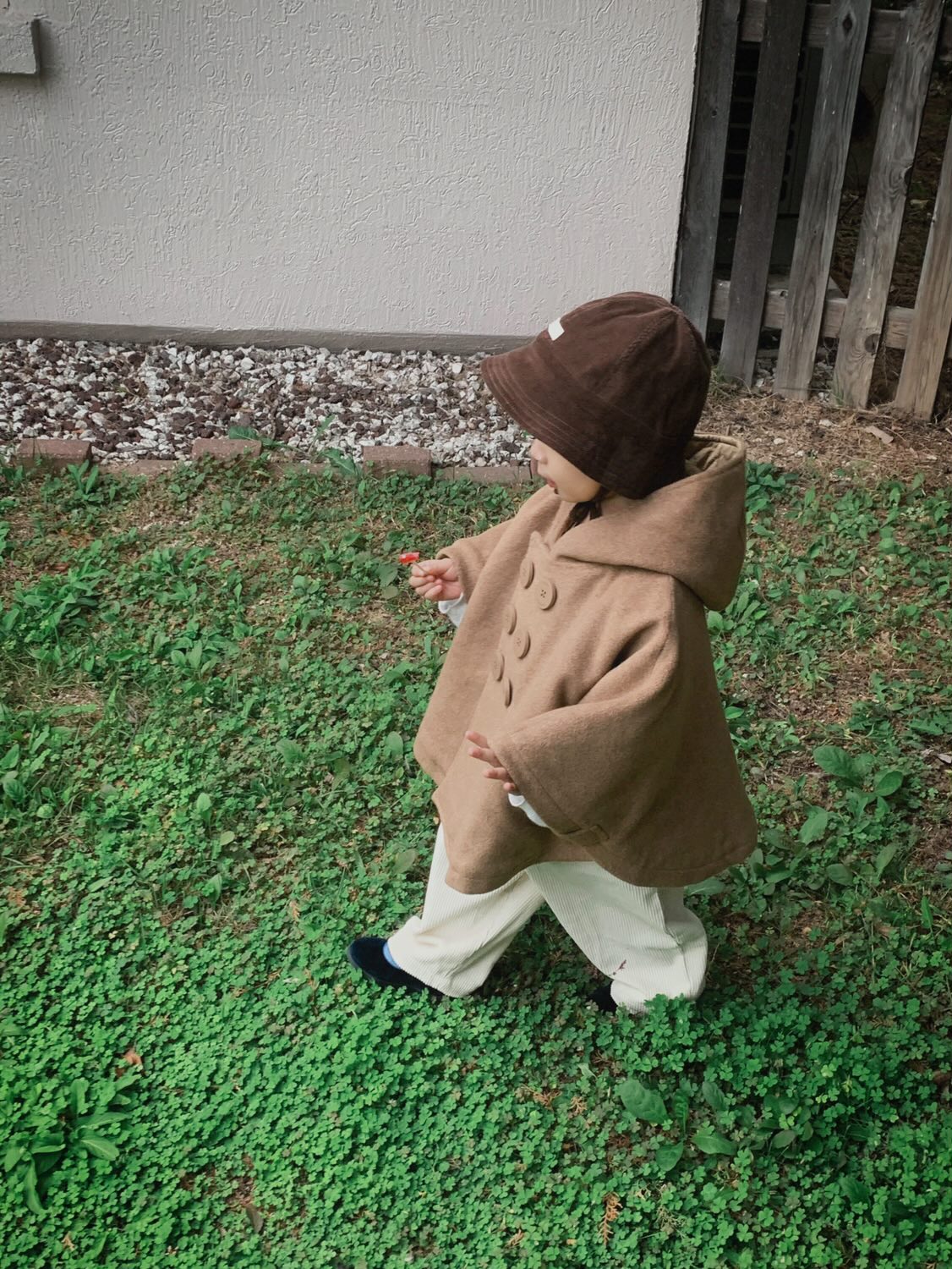 Wool cape coat - camel