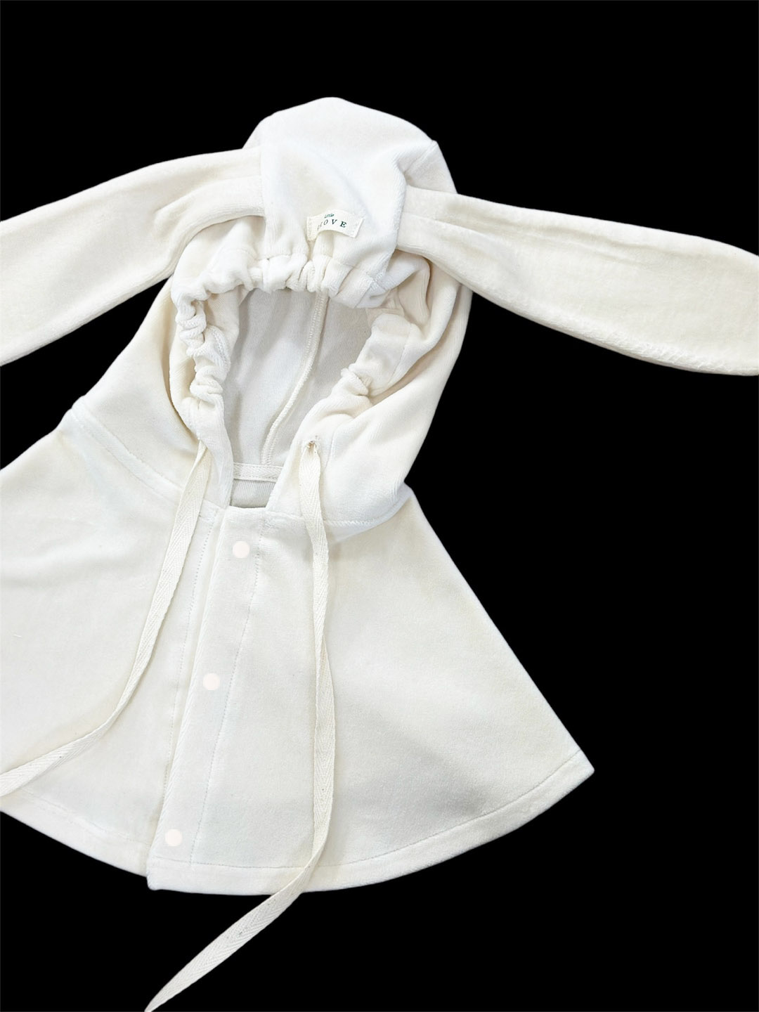 Velour bunny cape hat