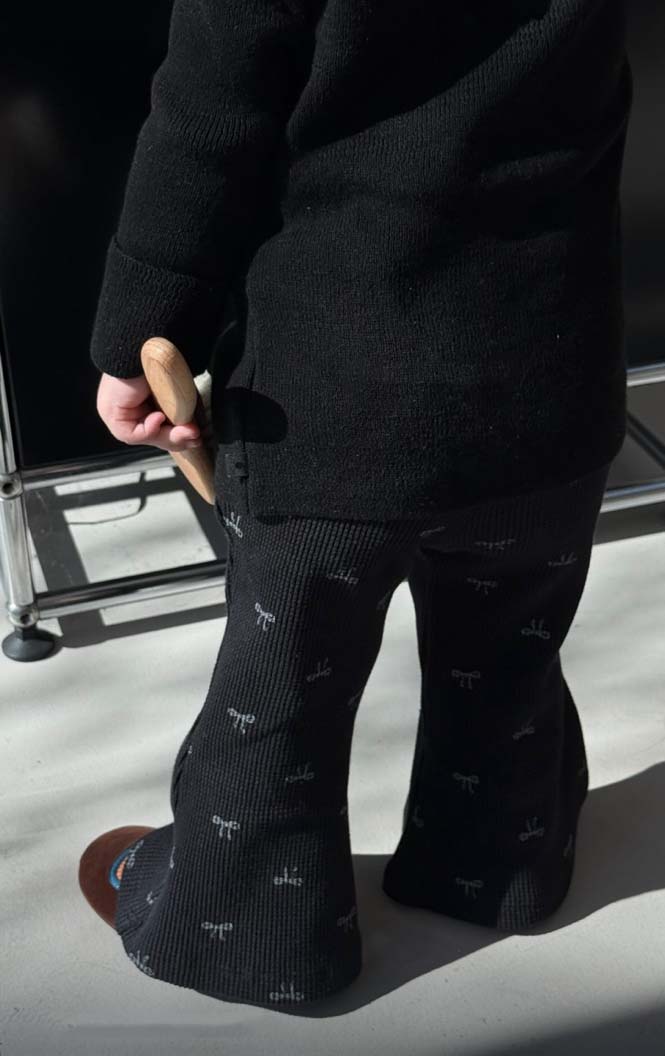 Belle Bow Pants - black