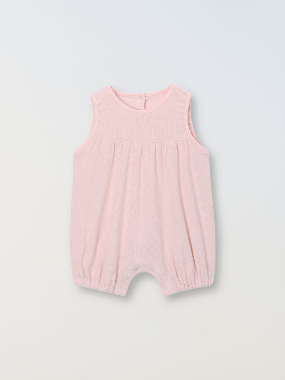 Organic Terry Baggy Overall - Blush pink