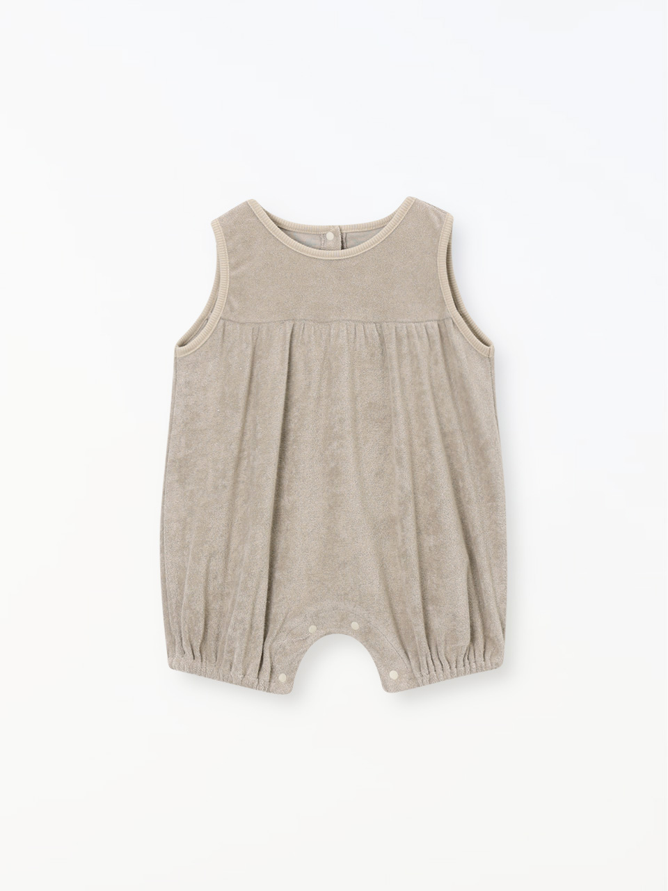 Organic Terry Baggy Overall - Sand beige