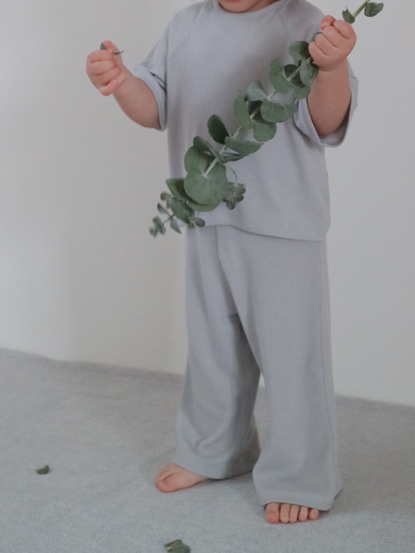 Tencel lounge set - grey blue