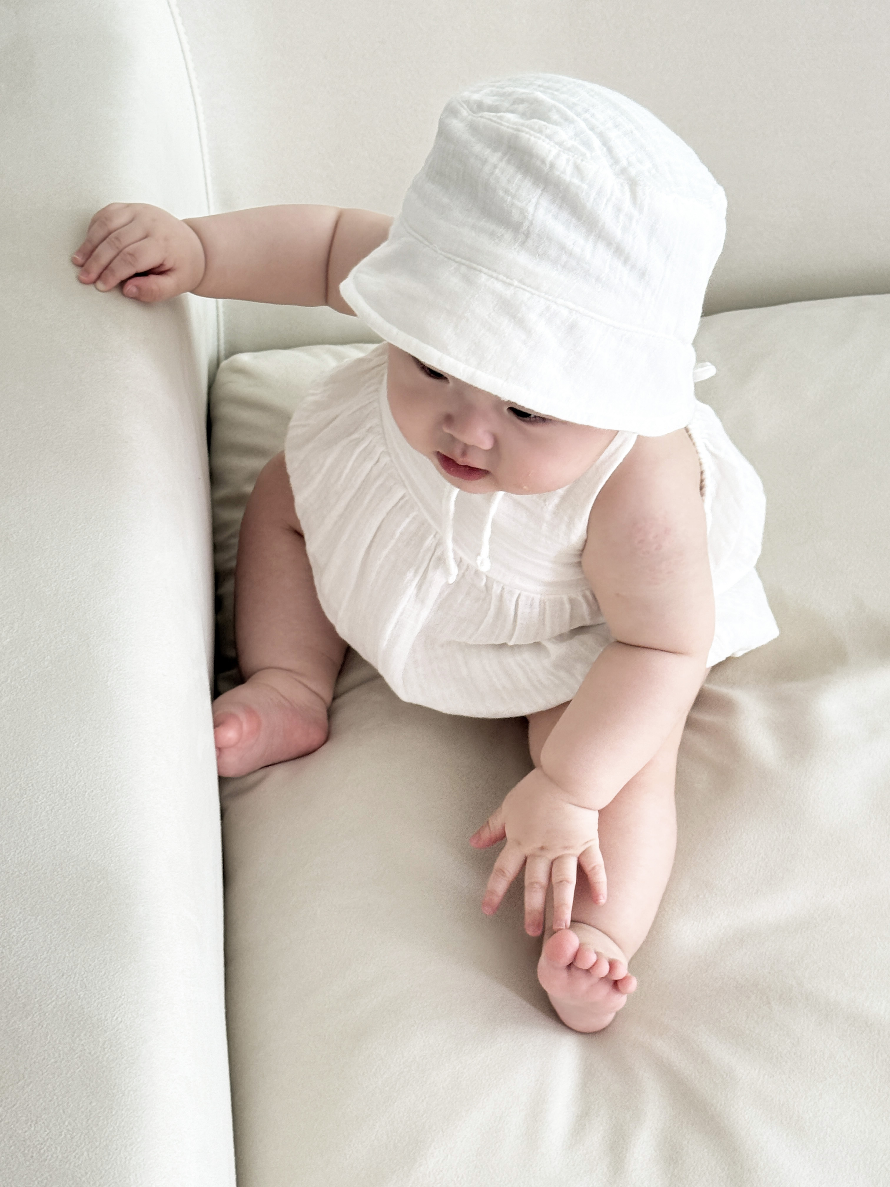 Lily Romper - white