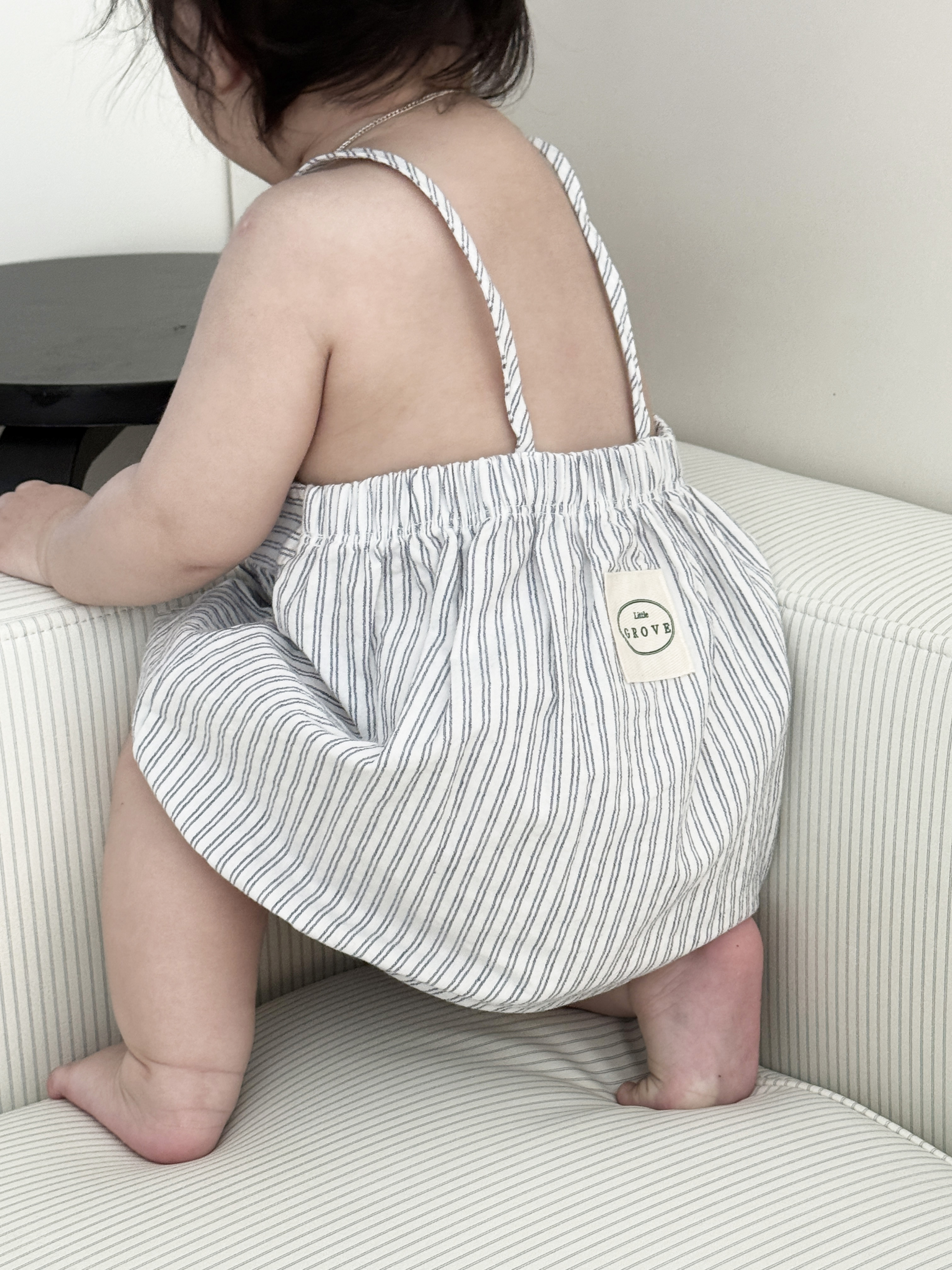 Lily Romper - blue stripe