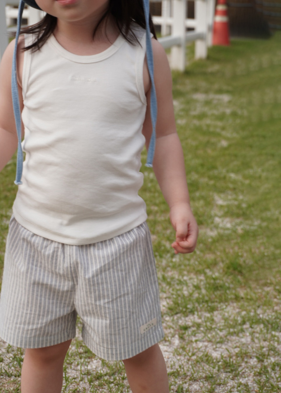 The striped shorts - Blue