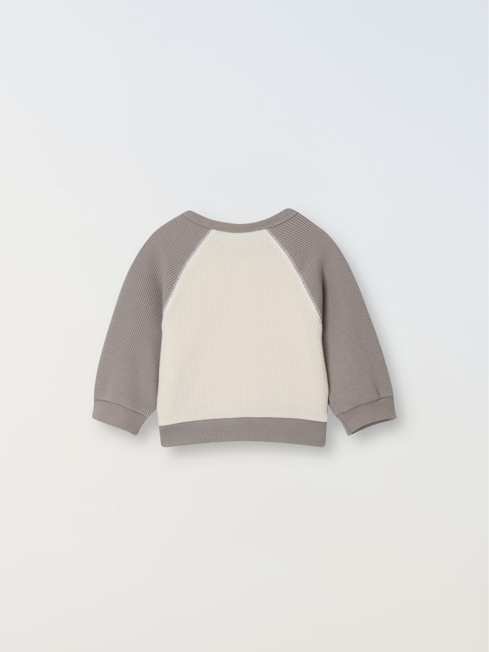 Bicolor Waffle Cardigan - Mocha