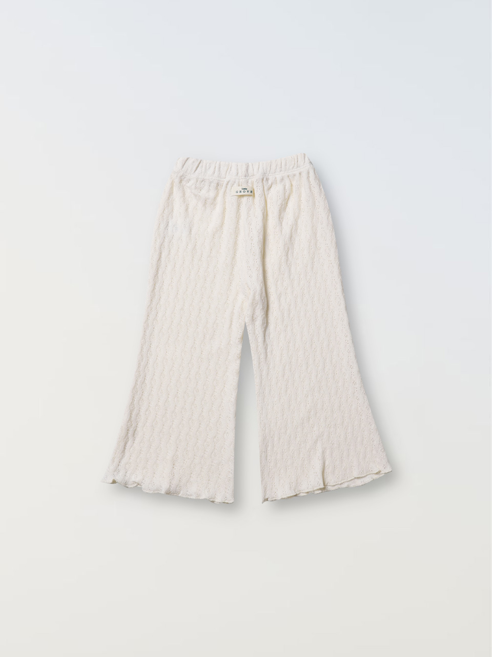 Elbon Knit Flare Pants - natural