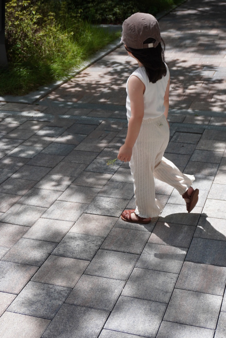 Elbon Knit Flare Pants - natural