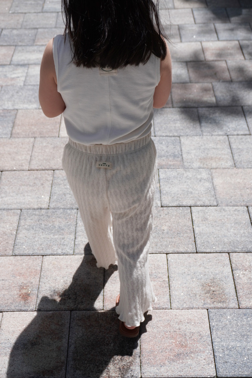 Elbon Knit Flare Pants - natural