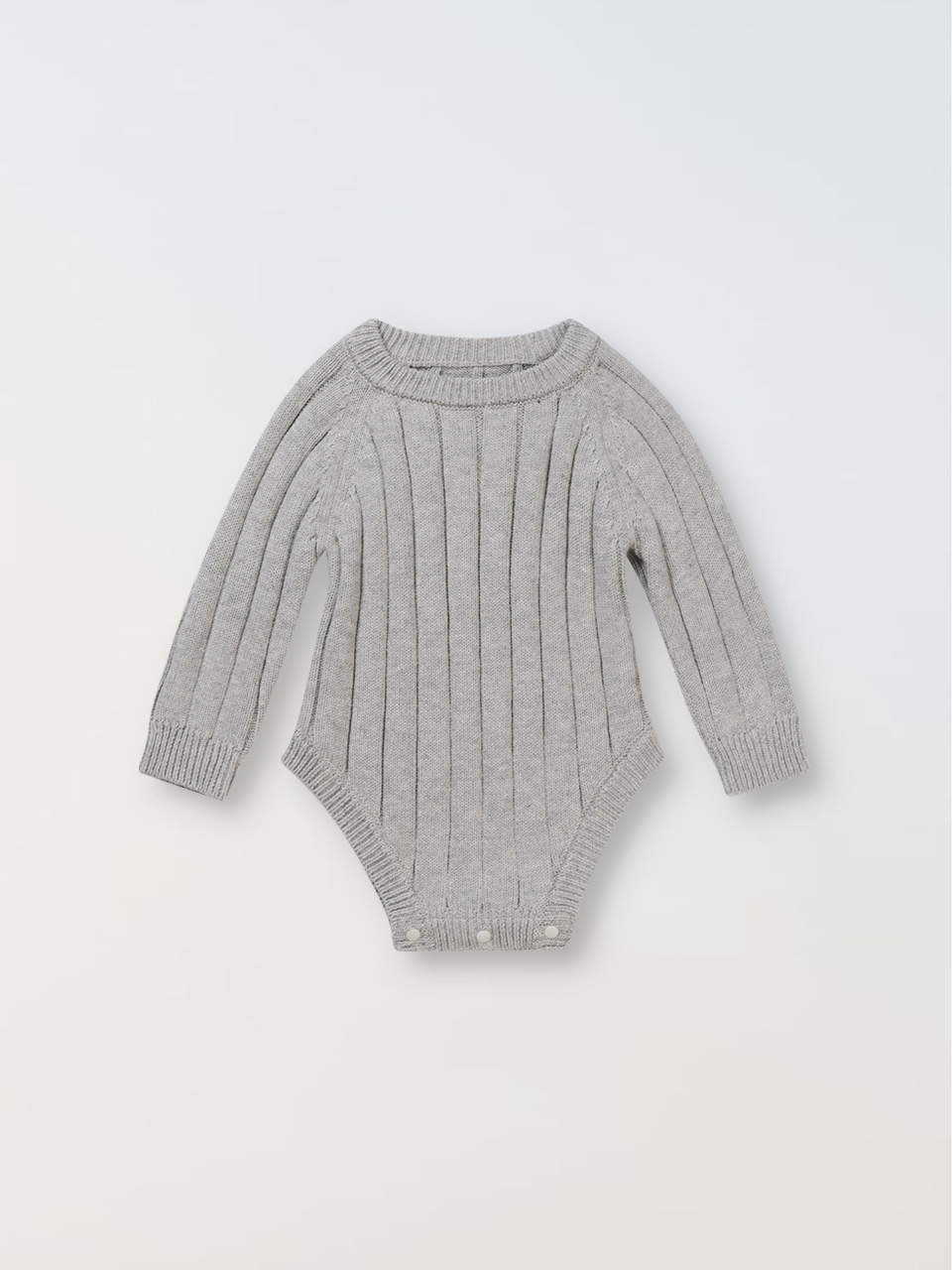 Snowy Knit Bodysuit - Melange grey