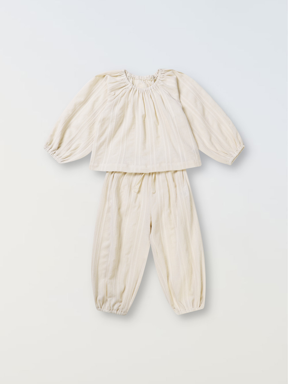 Embroideried Shirring Set up - Vanilla