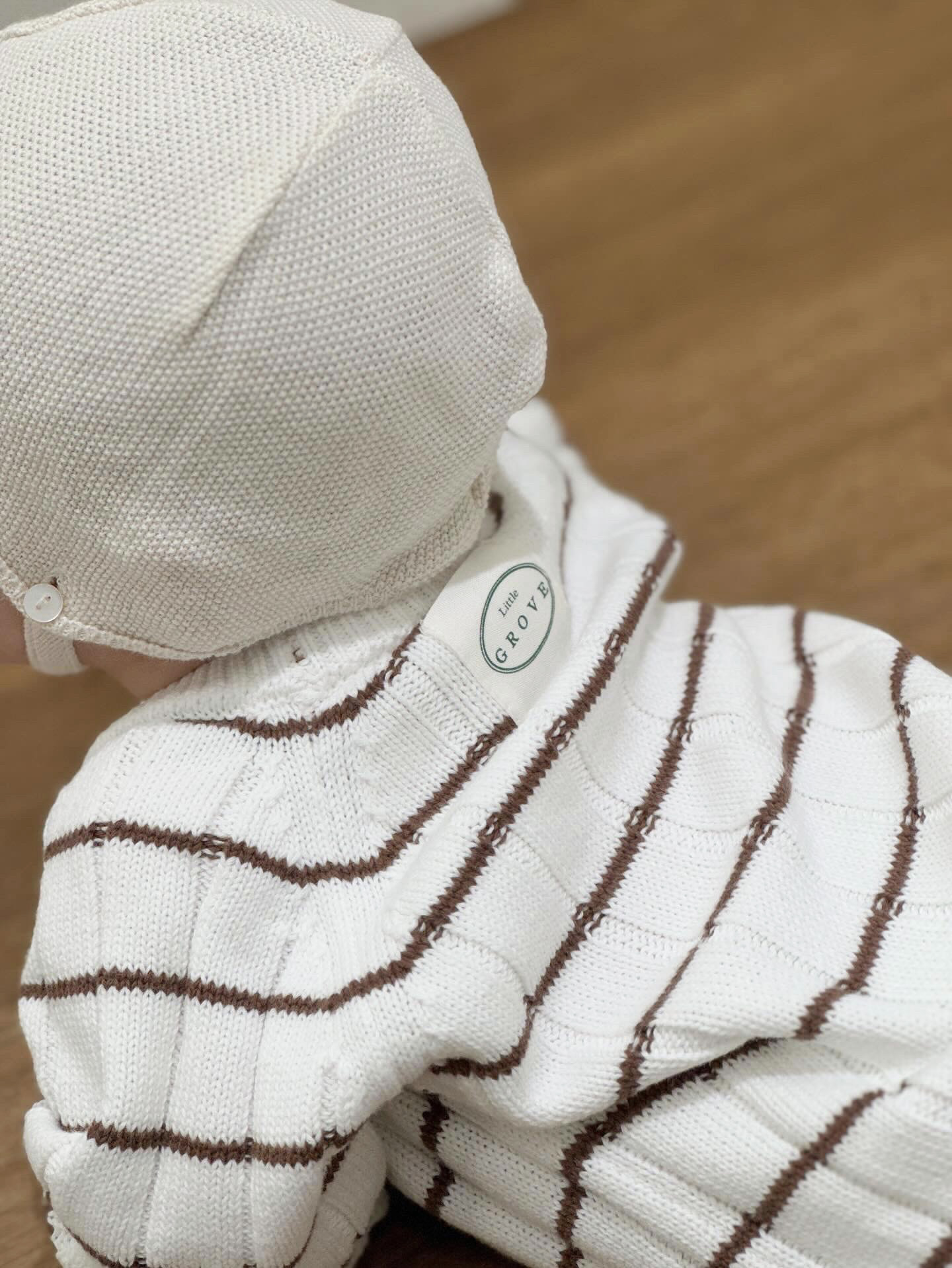 Snowy Knit Bodysuit - Cream/wood