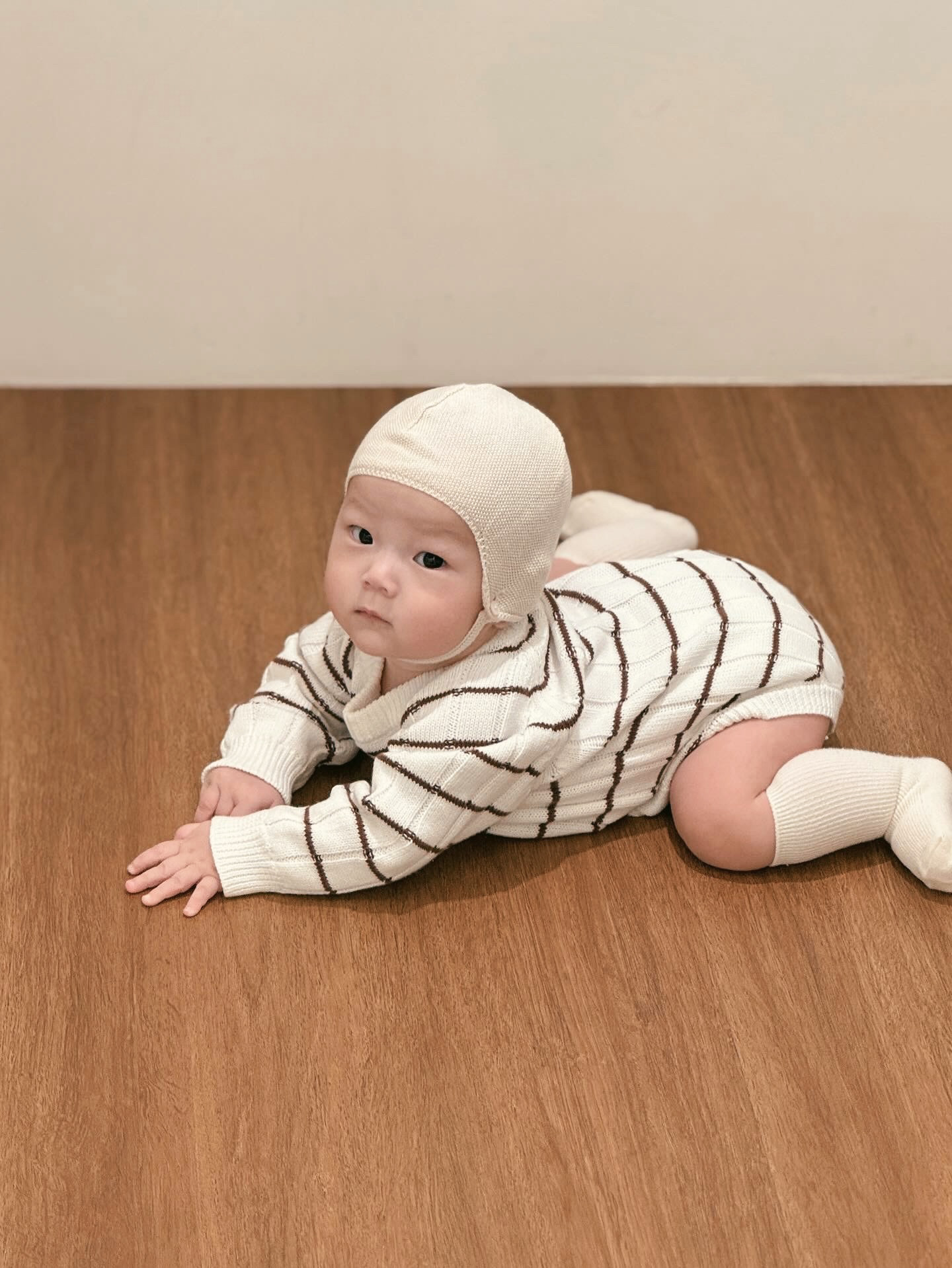 Snowy Knit Bodysuit - Cream/wood