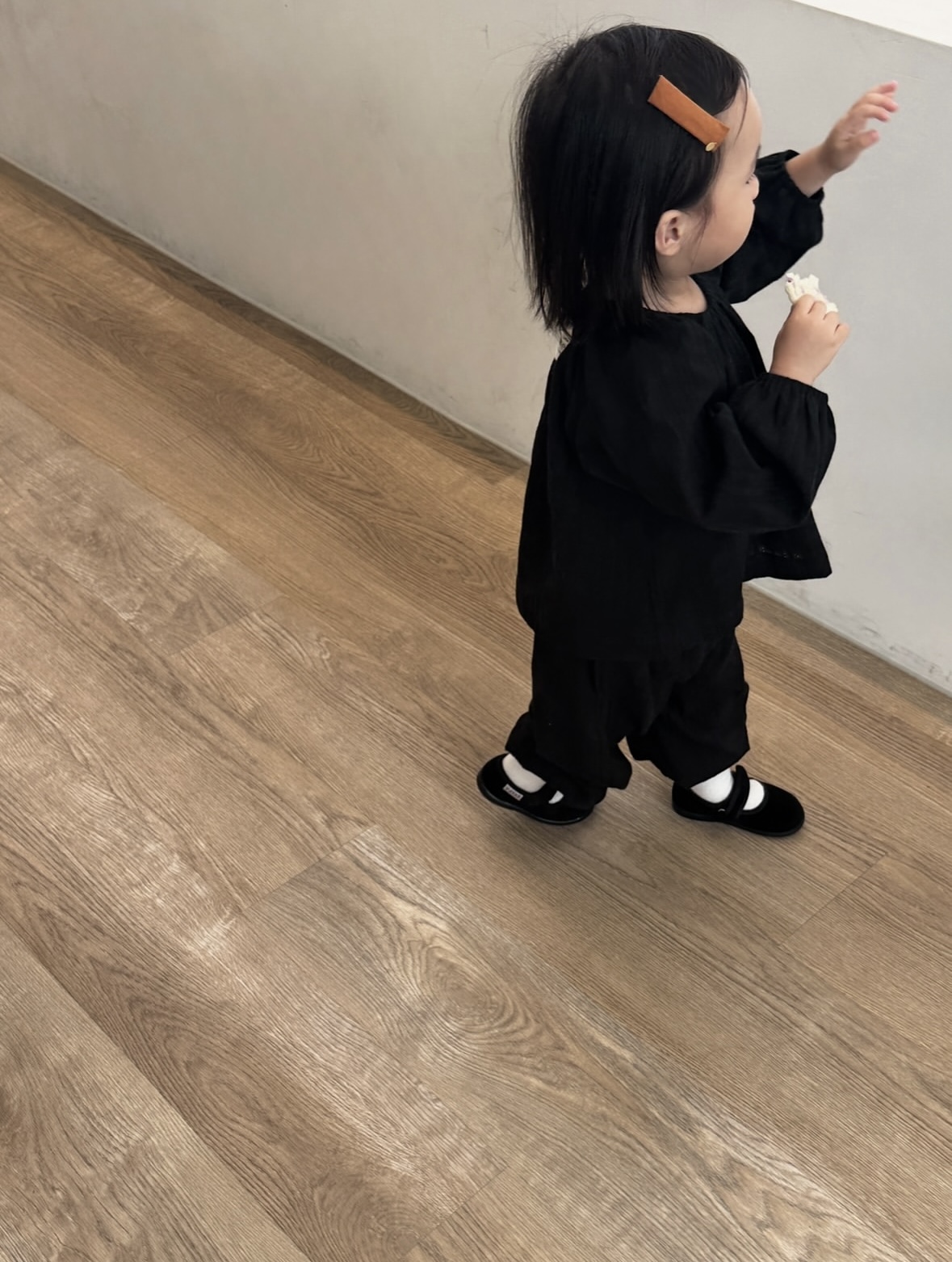Embroideried Shirring Set up - Black
