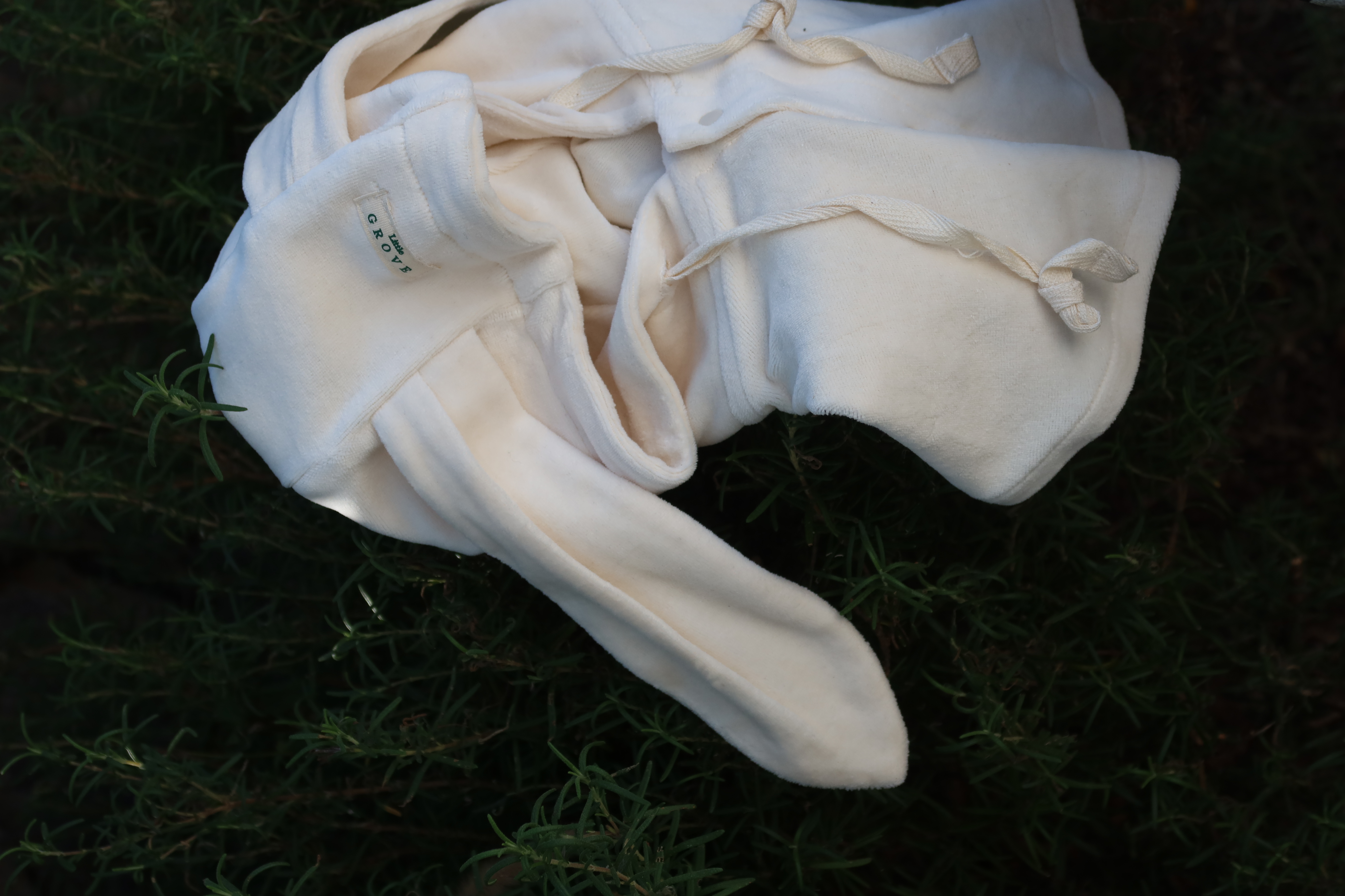 Velour bunny cape hat