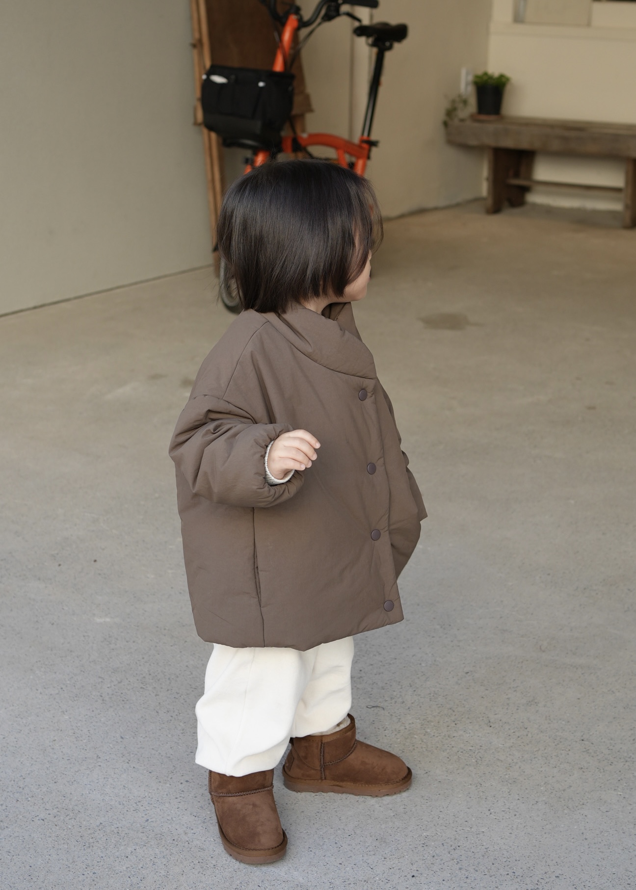 Marshmallow puffer - Moss brown