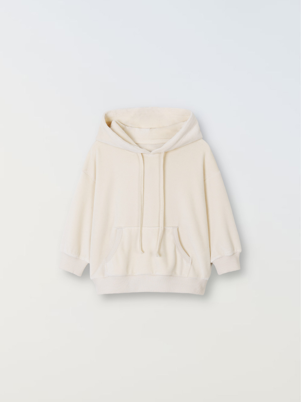 Organic velour hoodie