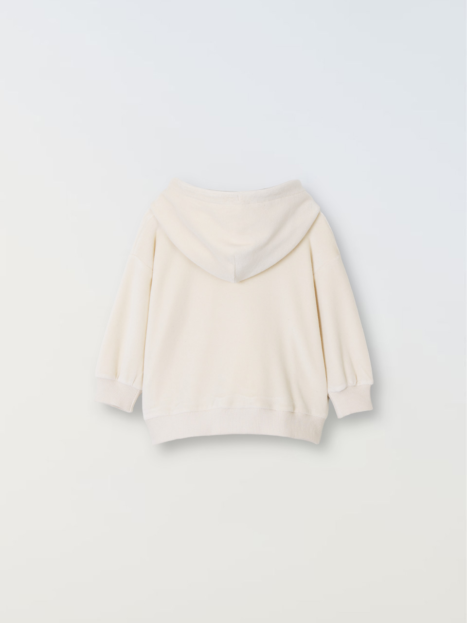 Organic velour hoodie