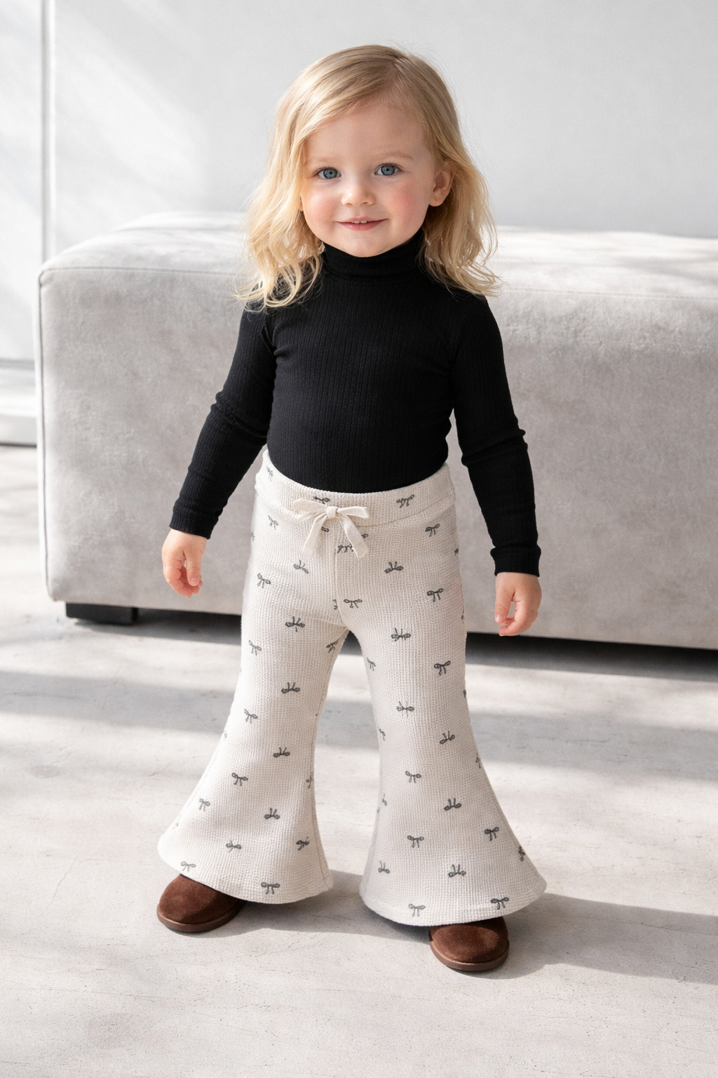 Belle Bow Pants - cream