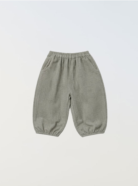 Cotton Baggy Trousers - Olive