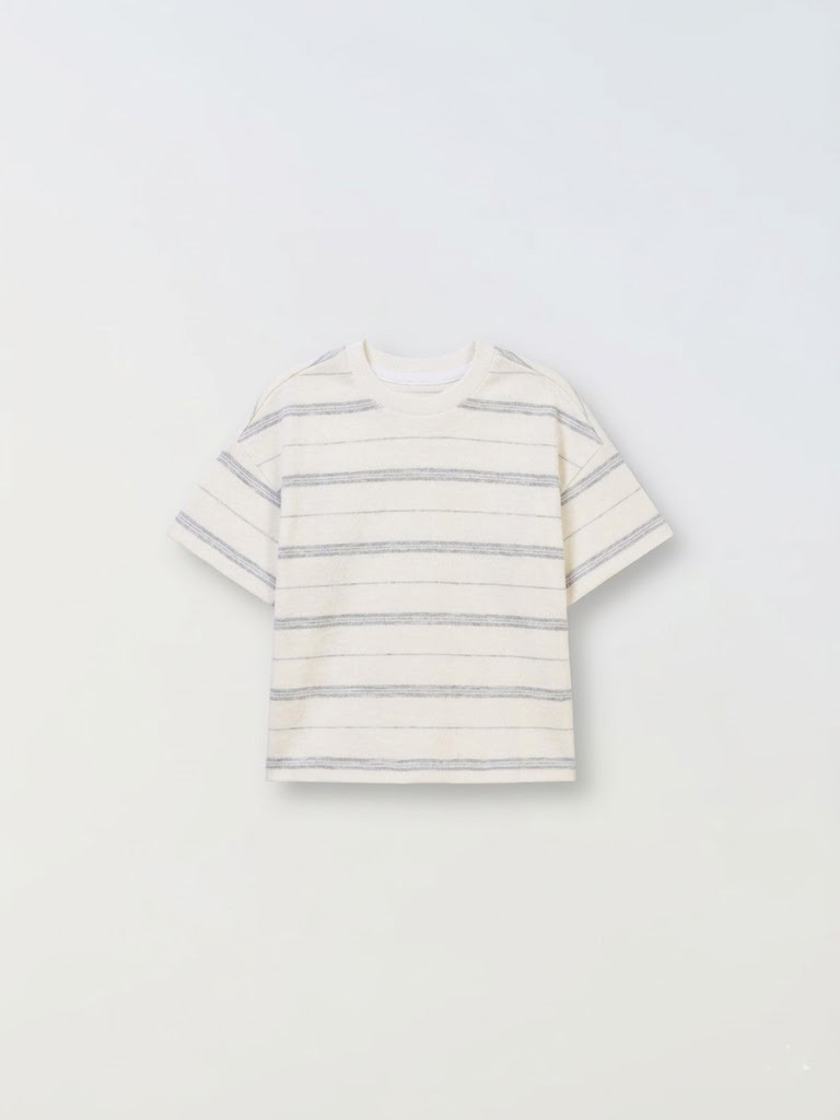 Summer Air Tee - Cream/Grey