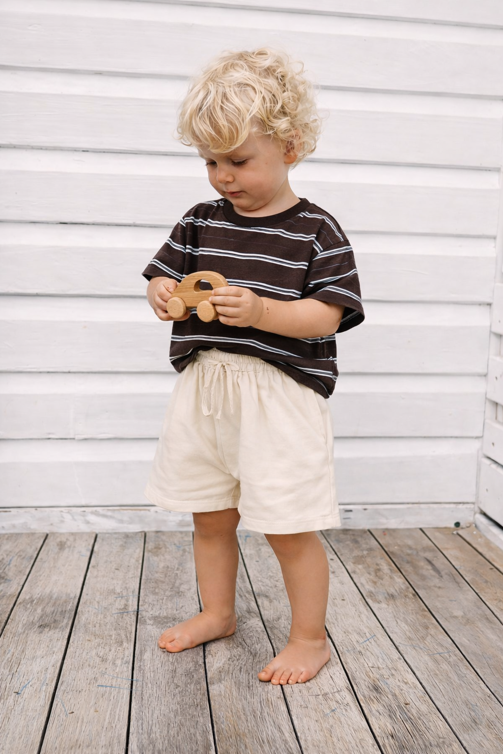 Summer Air Tee - Brown/blue