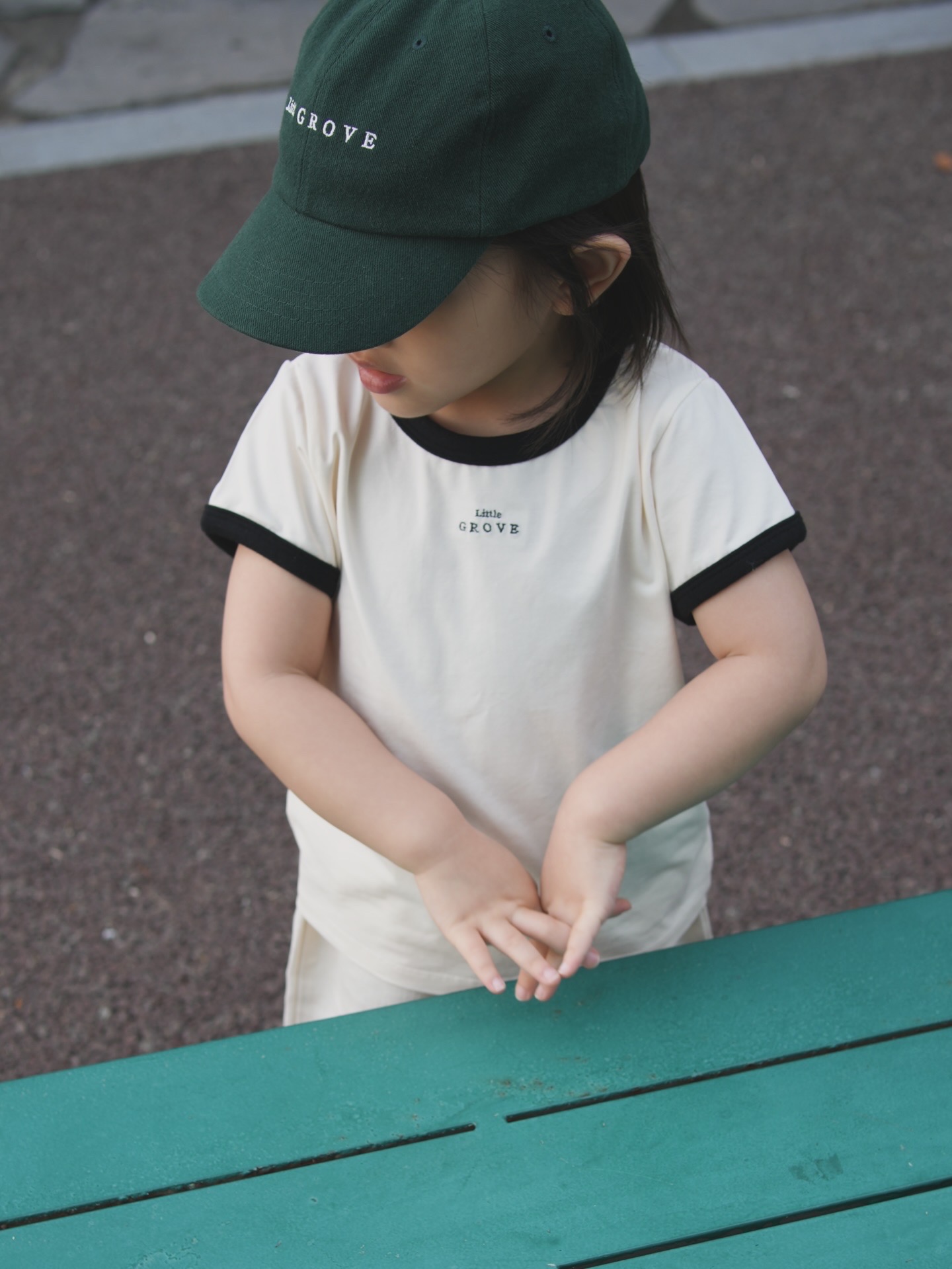 Organic ringer tee - Cream