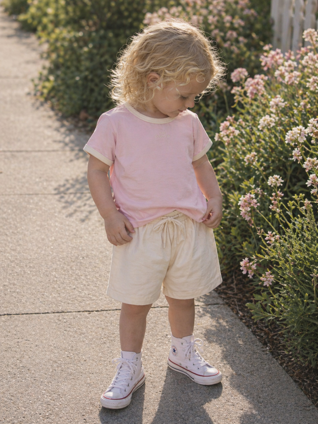 Organic ringer tee - Pink