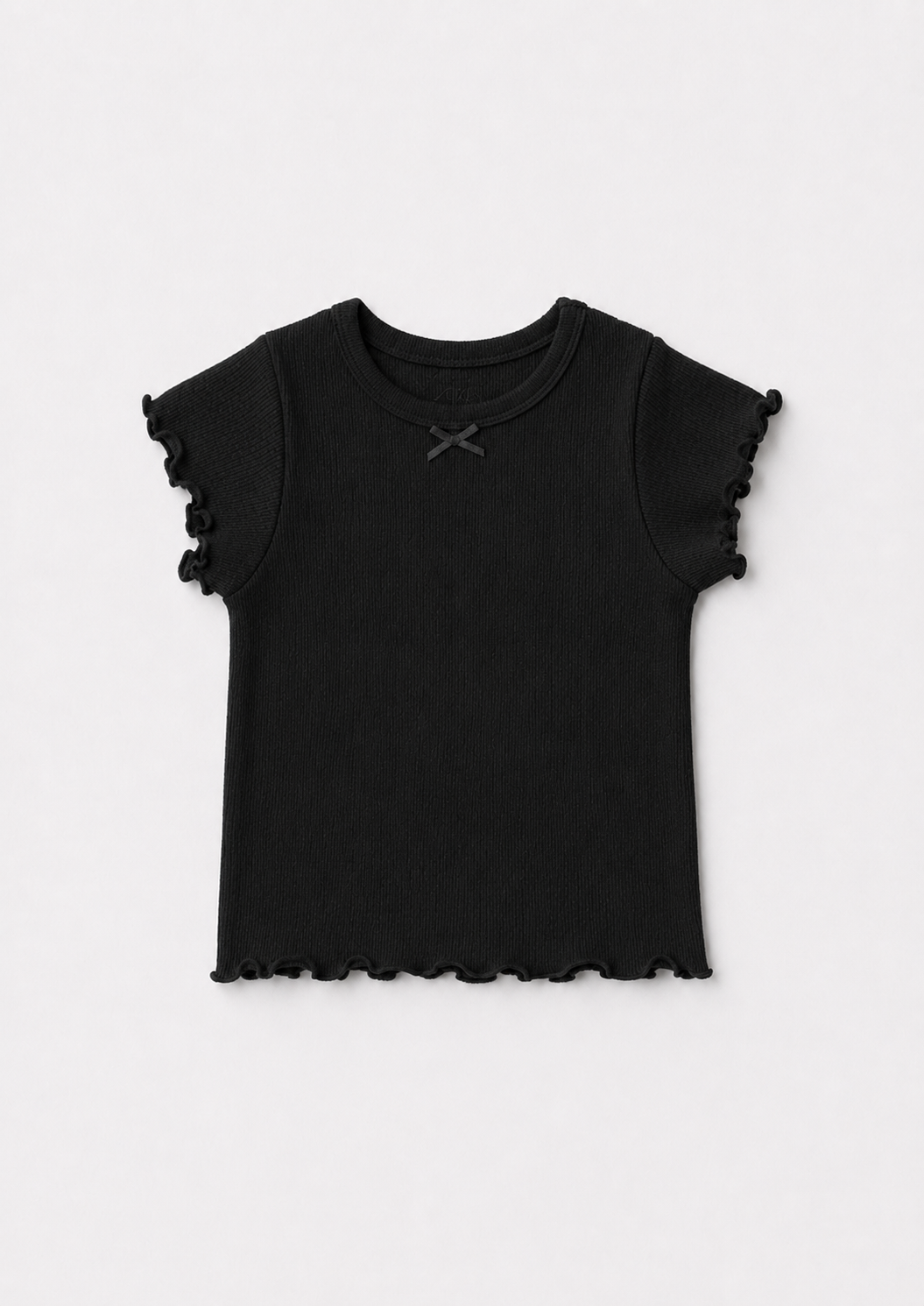Ribbon Lettuce Tee - Black