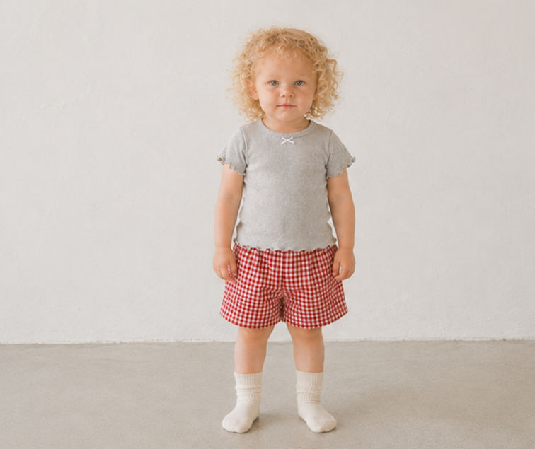 Ribbon Lettuce Tee - Grey